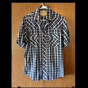 Wrangler western pearl snap shirt